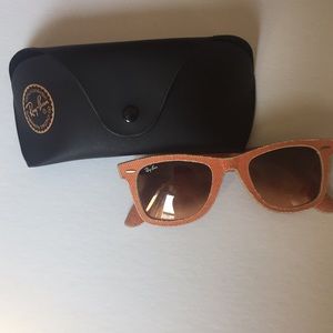 Orange Ray-Ban sunglasses